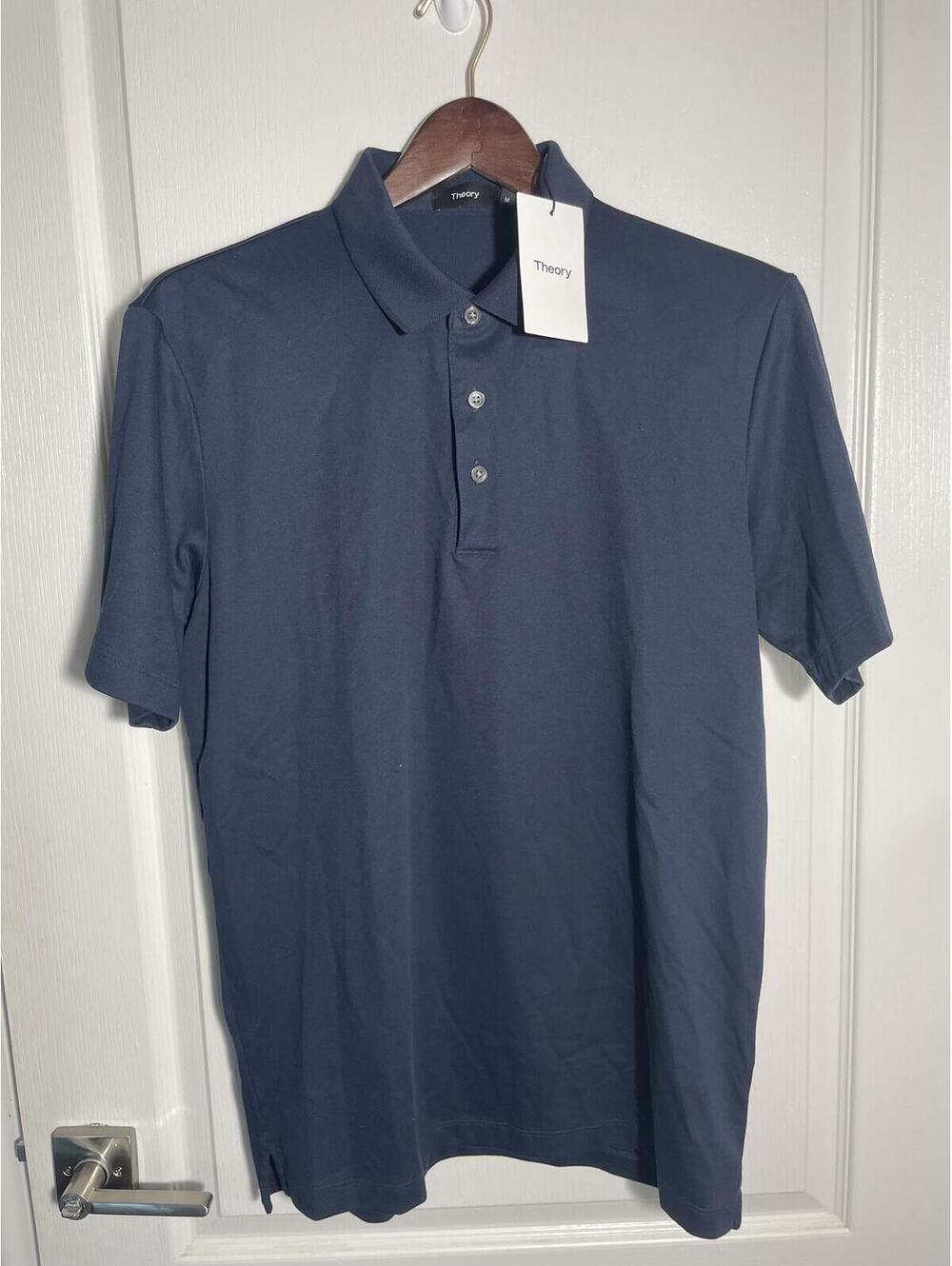 NWT Men's Theory short sleeve polo Eclipse (dark navy) Urban Pique classic